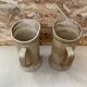 Antique pitcher old stoneware beige vintage