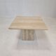 Italian coffee table in travertine, 1980s