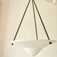 Vintage opaline glass pendant light – Art Deco style – Ø40 cm