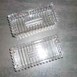 Art-deco molded glass bowls