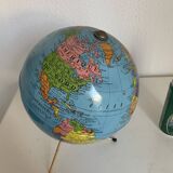 Vintage 1960s Taride tripod globe, gilt metal - 28 cm