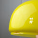 Mid-century Yellow Glass & Brass Pendant Lamp