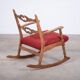 Brutalist Oak Rocking Chair, Denmark, 1960s
