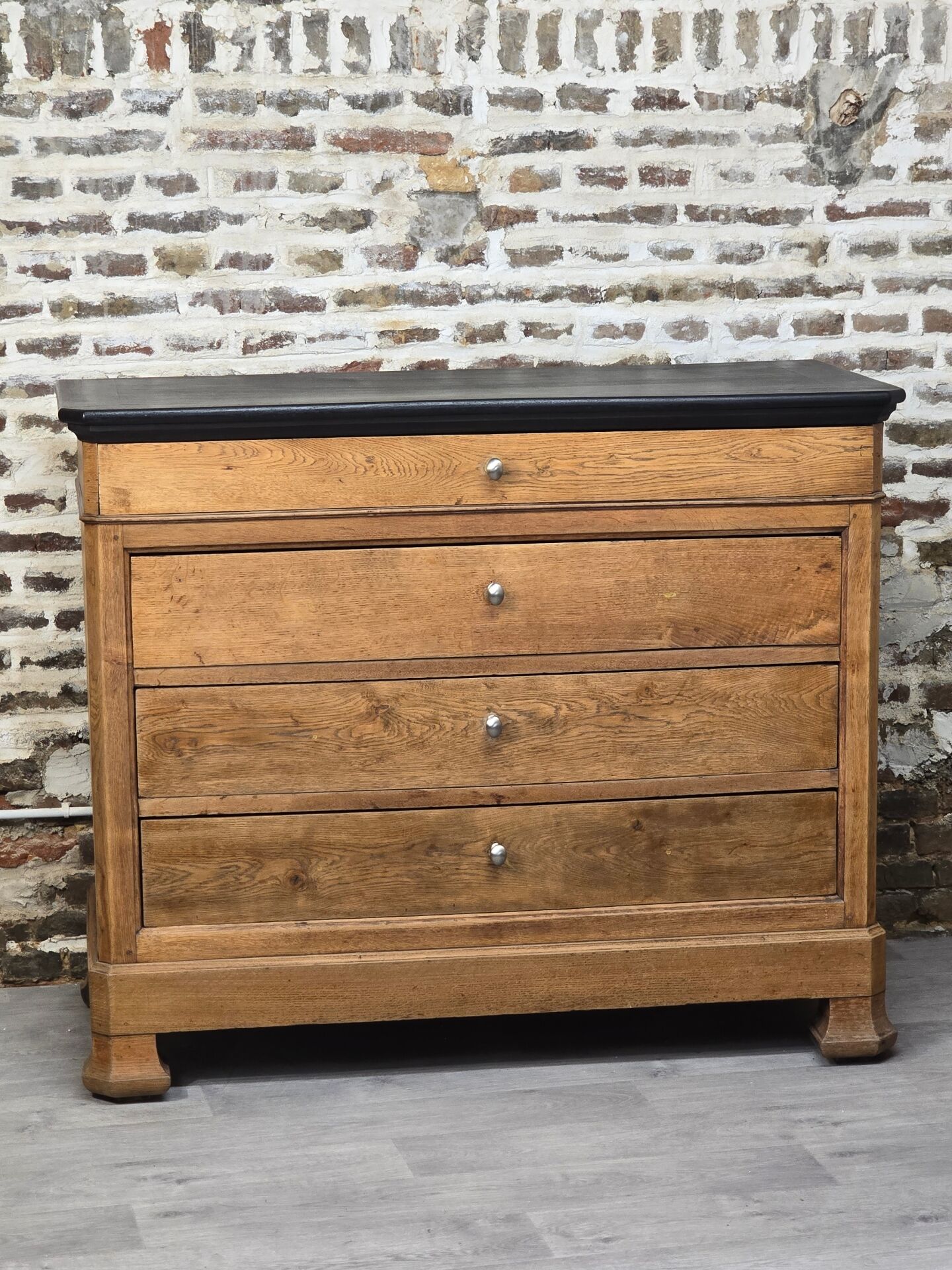 19th-century oak commode