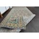 Vintage Turkish Oushak Handmade Wool Cotton Brown Runner Rug 118x301