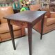 Small patinated solid wood side table with tapered legs - 1900
