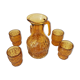 Yellow amber vintage - decanter and glasses water service