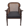 Colonial wooden armchair and cannage