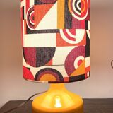 Vintage orange ceramic lamp