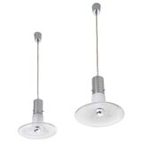 Pair of Murano Glass Pendants attr. to Alessandro Pianon for Vistosi