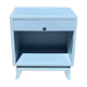 Vintage bedside 1950 gray blue patinated