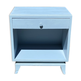 Vintage bedside 1950 gray blue patinated