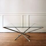 “Mikado” coffee table in metal and glass