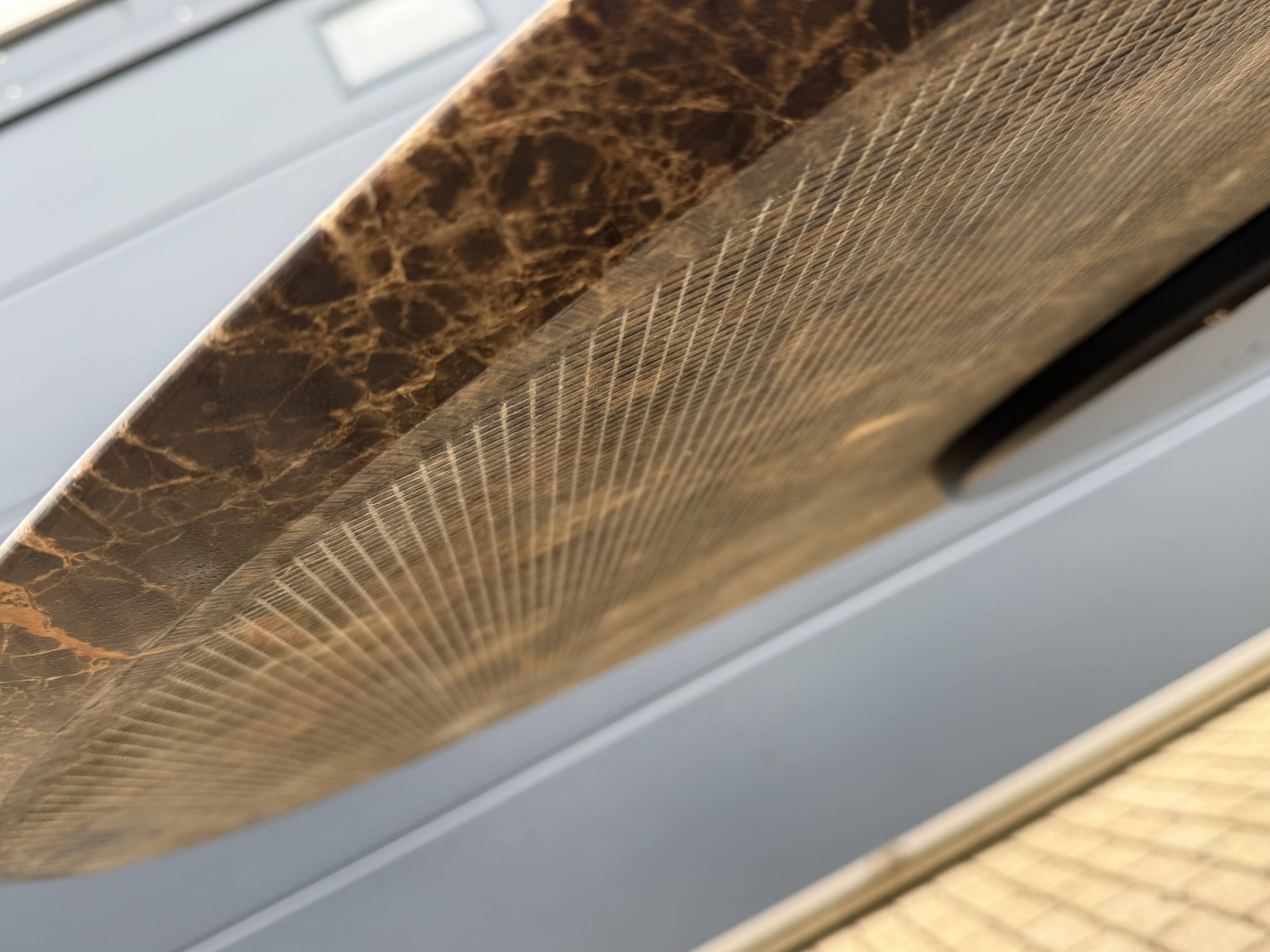 Original oval dining table Knoll Tulip (244cm) Emperador