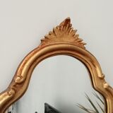 Vintage rocaille mirror in gilded wood