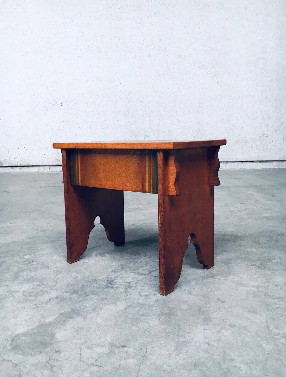 Amsterdam School Side Table, Netherlands, 1920s