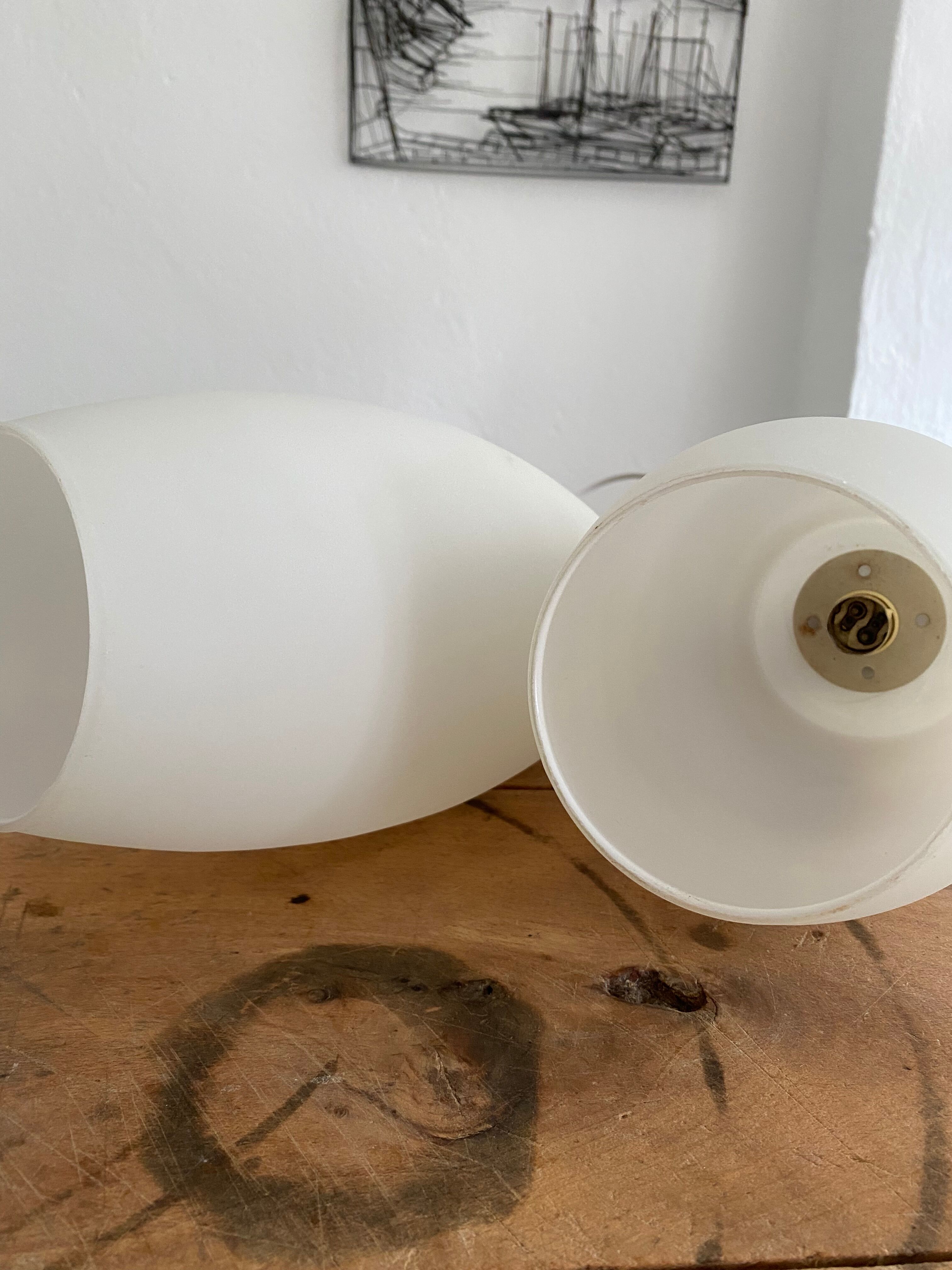 Pair vintage opaline suspensions