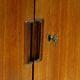 Large vintage mid century modern 5-door wardrobe in teak, 1960s