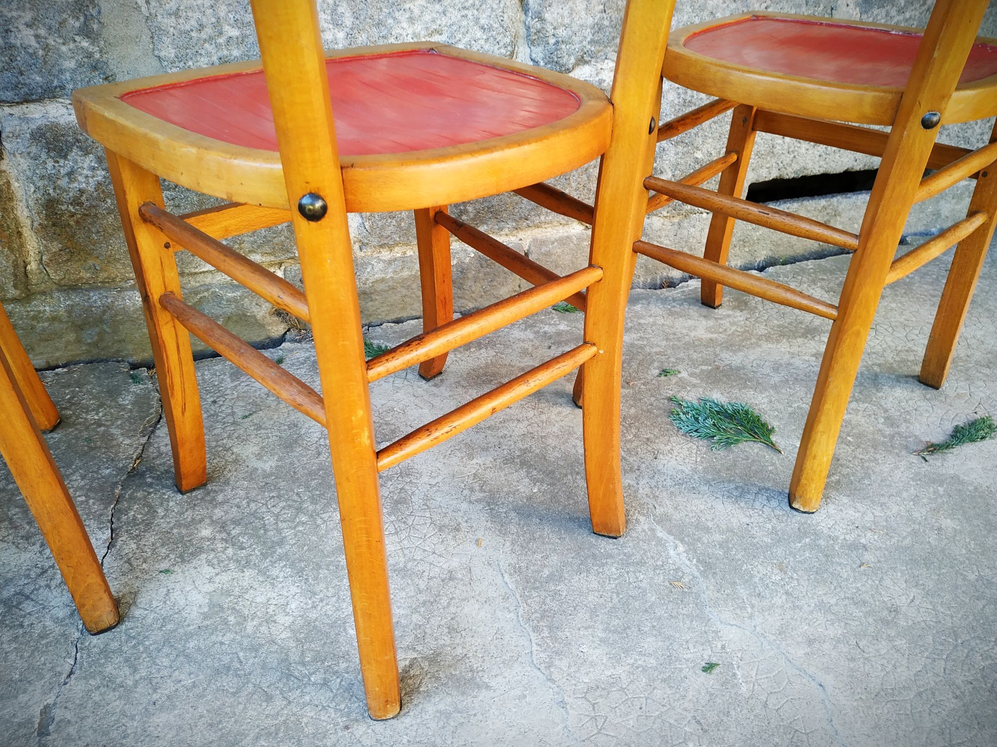 Set of four bistro chairs