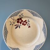 Set of 7 flat plates Digoin Sarreguemines, Barfleur model