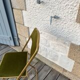 Velvet folding chair