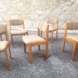 Set of six vintage designer chairs