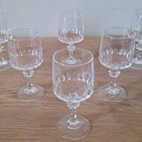 6 verres à pied en cristal