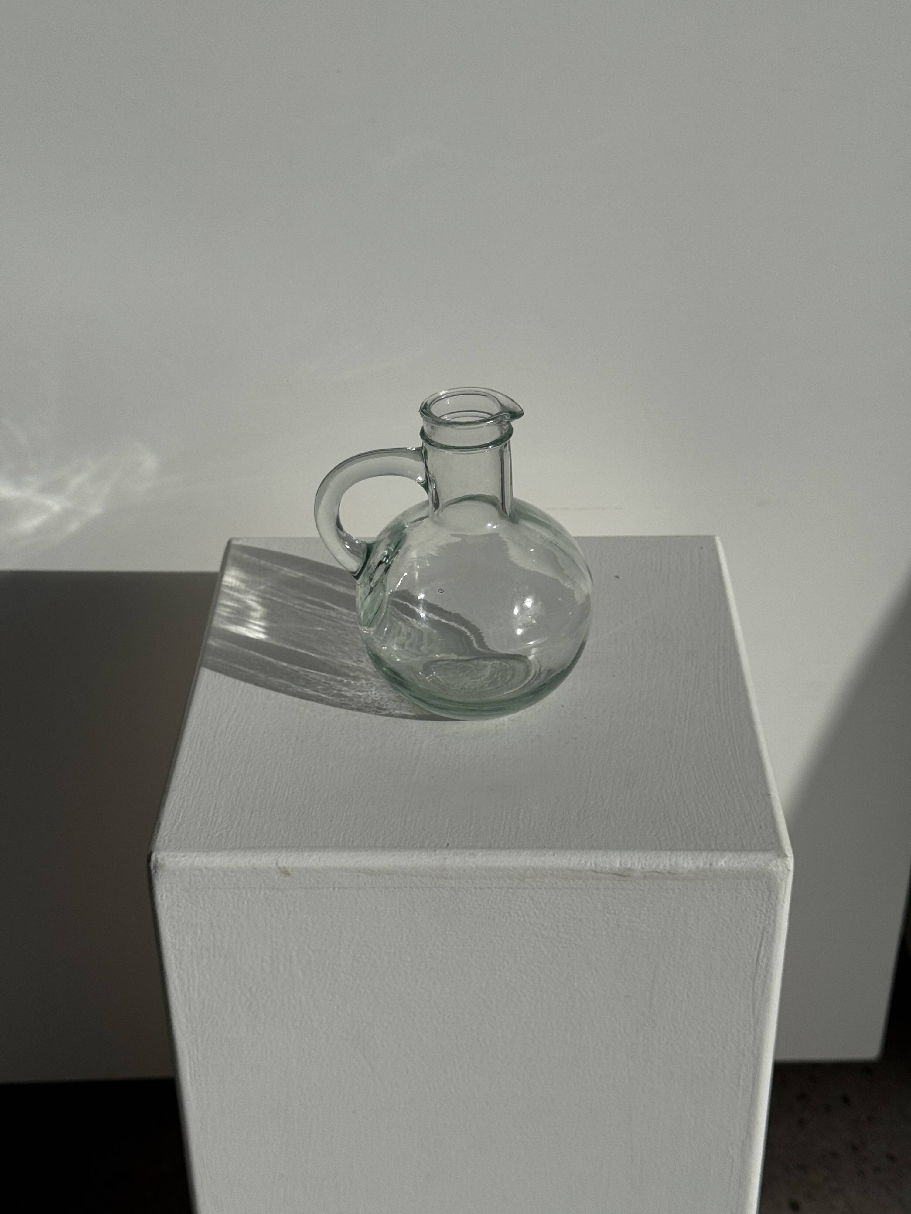 Mini round glass carafe D9 H14.5