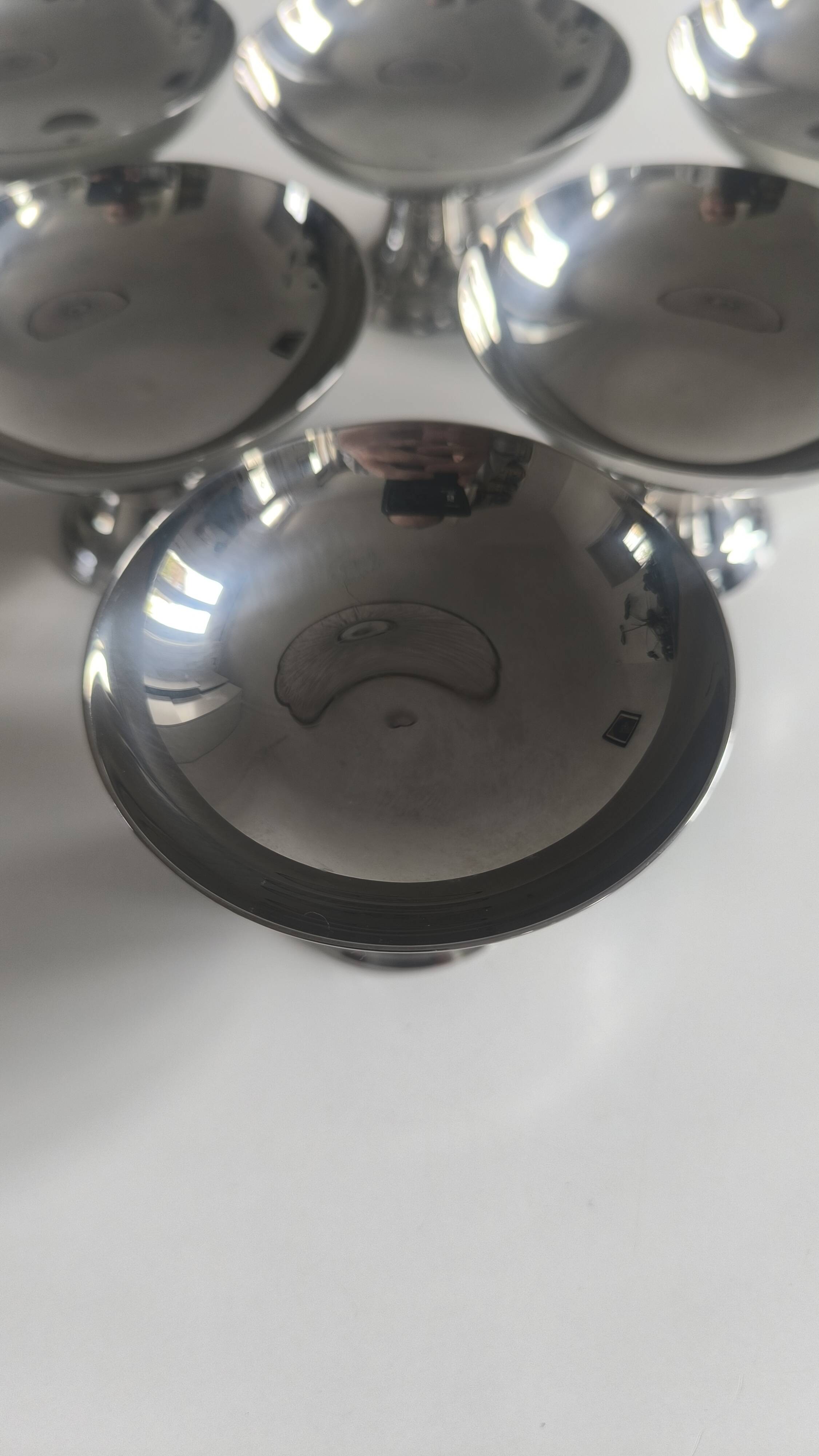 Set de 6 coupes à glace en inox 18/10