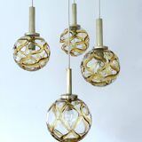 Large Mid Century  Bubble Glass Pendant Light