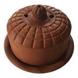 Old terracotta butter dish