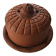 Old terracotta butter dish