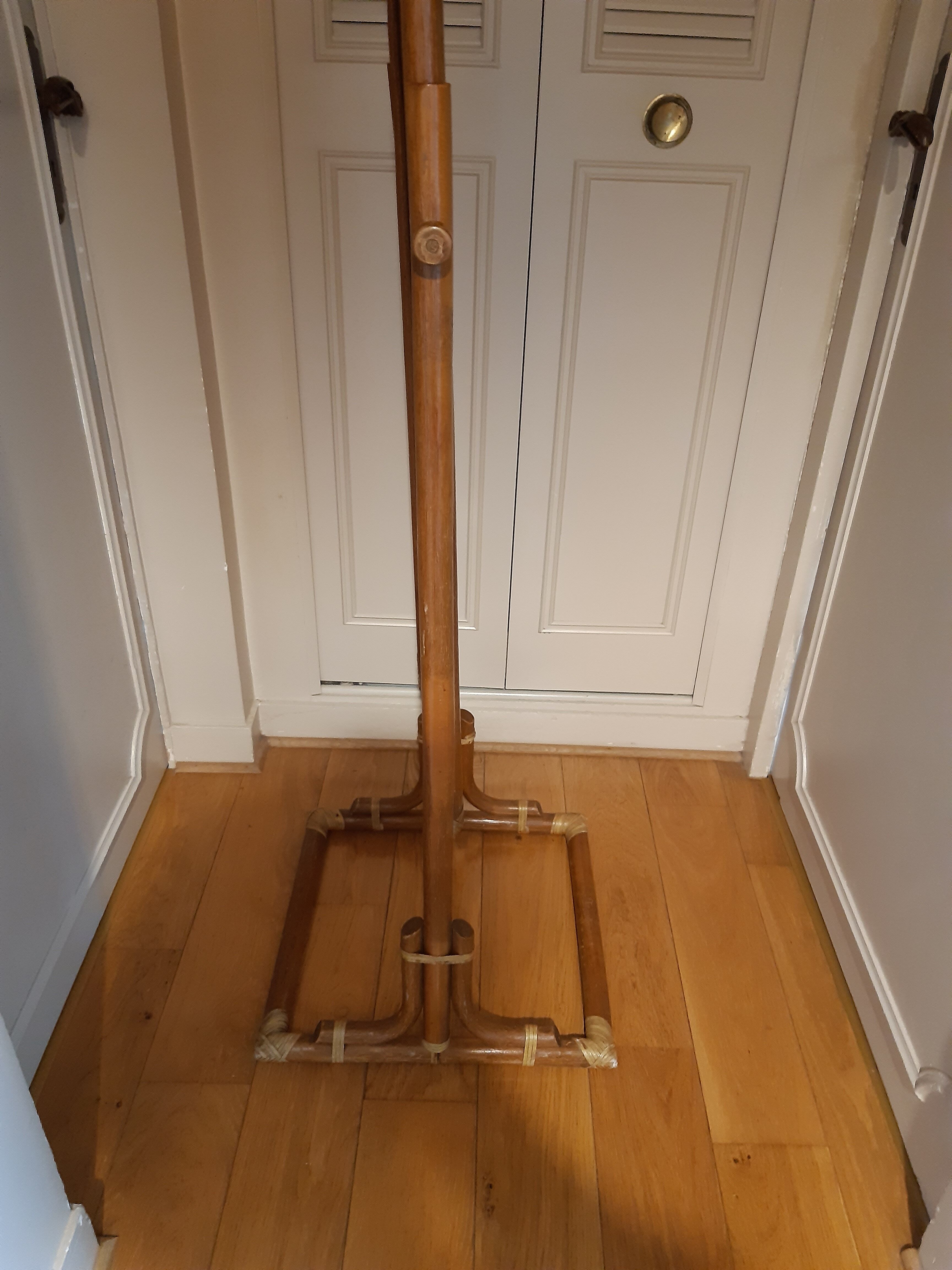 Psyche mirror in rattan 70's 124cm X 24cm