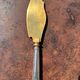 Silver-handled pie server Minerve, golden blade, Louis style.