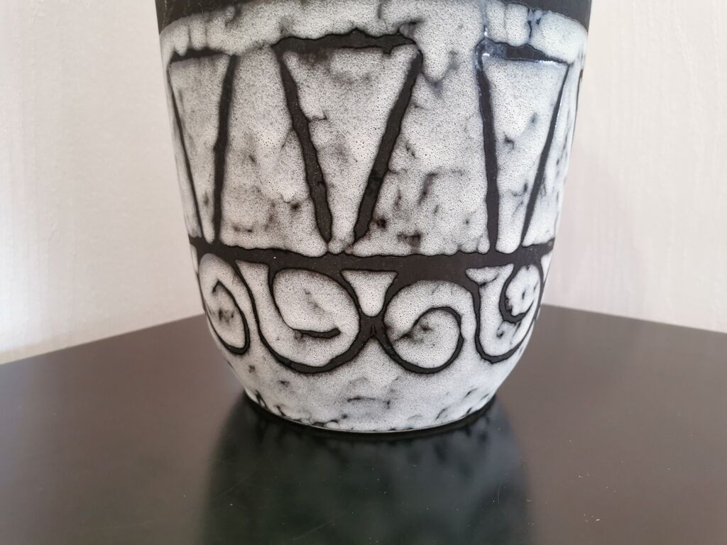 Vase Scheurich West Germany noir et blanc
