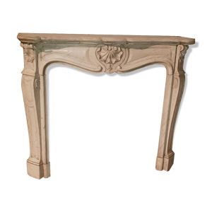 Cheminée Louis XV marbre blanc