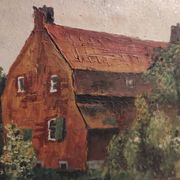 French vintage oil painting, signed Deputy