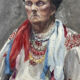 Portrait de femme en costume traditionnel, XXe