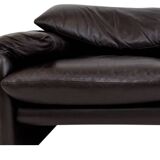Cassina leather sofa Maralunga model by Vico Magistretti