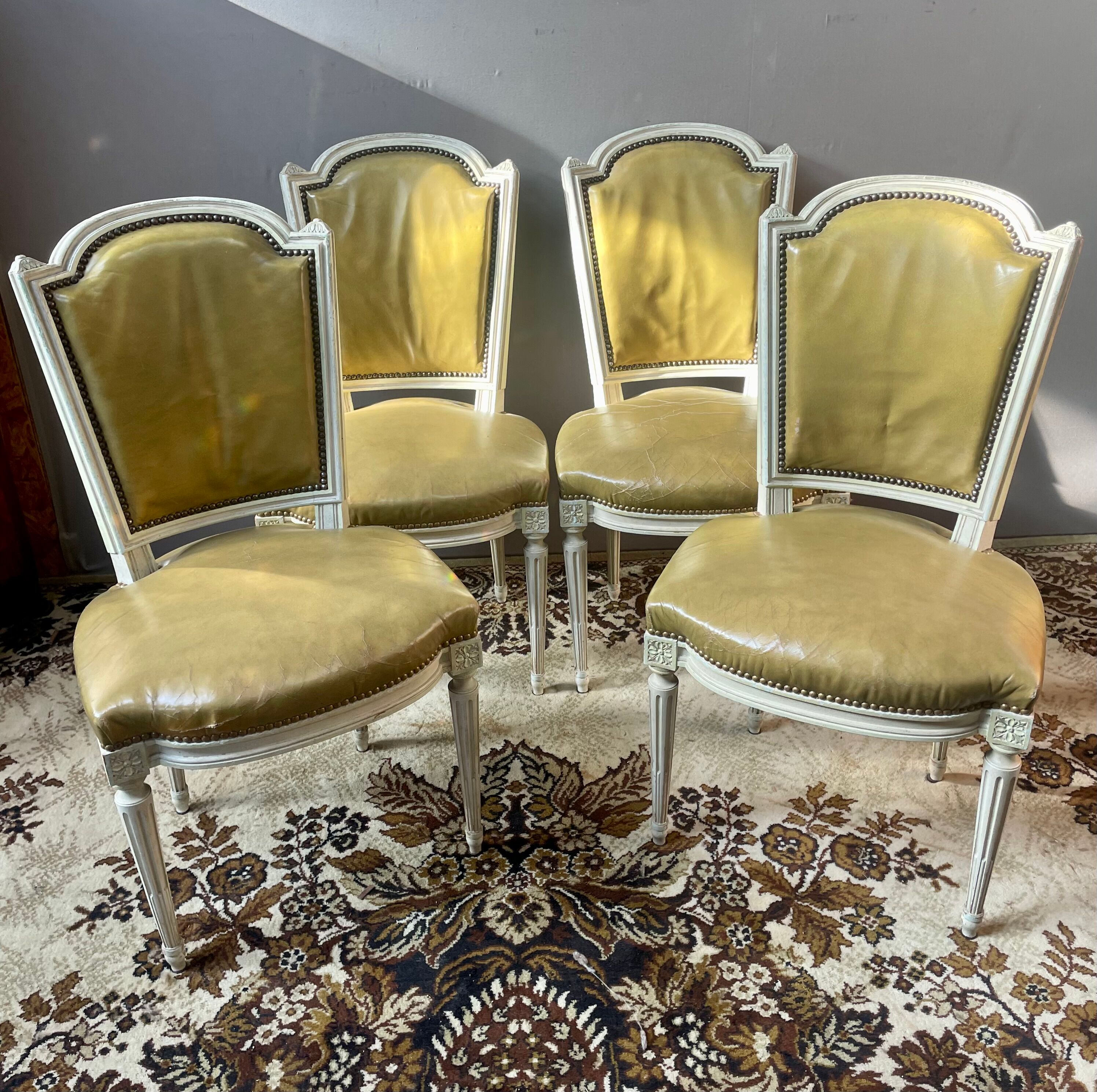 Suite of 4 Louis XVI style chairs