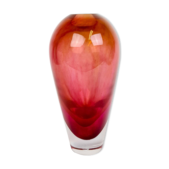 Modern Scandinavian glass vase Orrefors "Haze" Erika Lagerbielke, Sweden