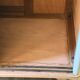 Armoire parisienne penderie 1960 vert grisé rénovée 