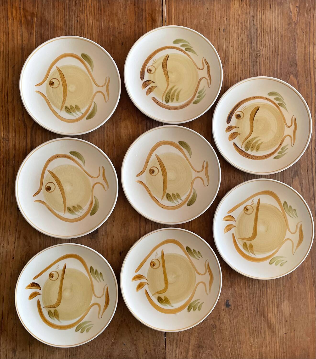 Assiettes anciennes françaises Salins, années 70