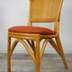 Suite of 4 chairs in Italian rattan design from the 60/70