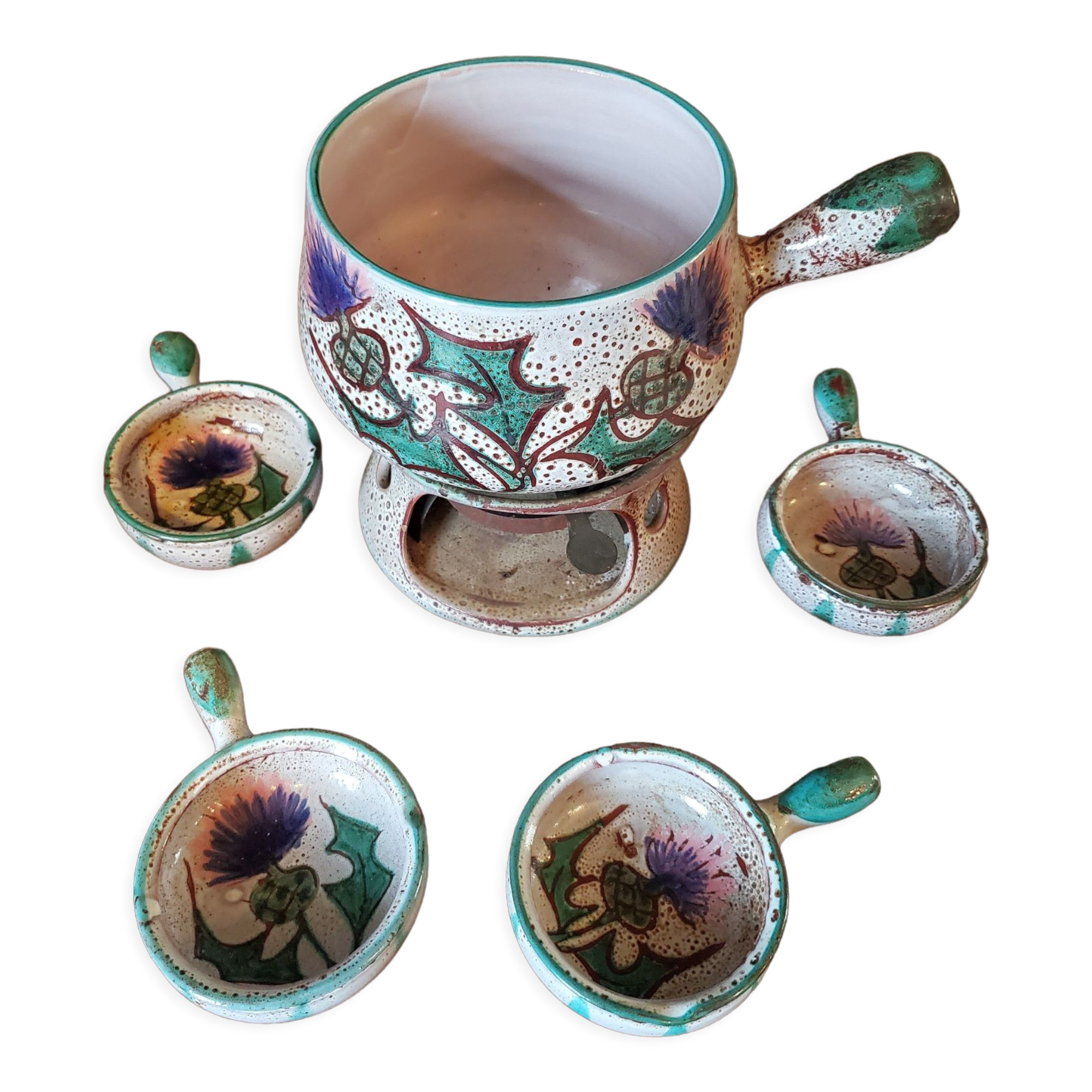 Vallauris fondue set