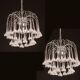 Set of 2 Julia Roberts, Vintage White Murano Chandelier, 1980s