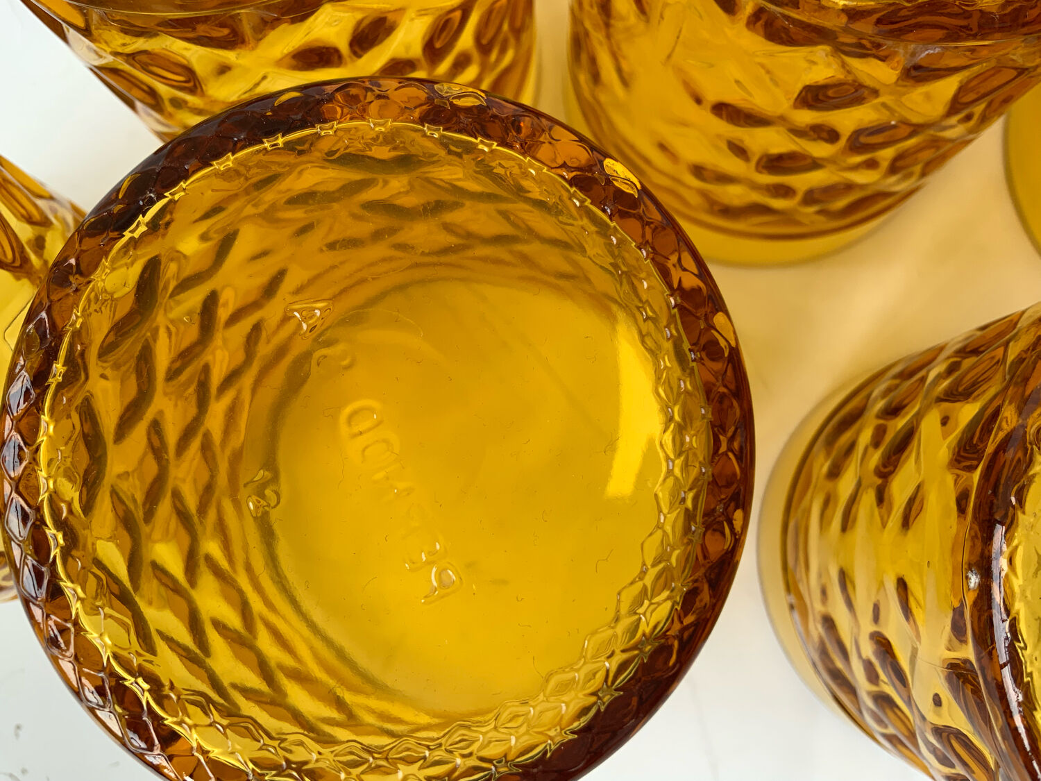 Vintage amber glasses