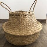 Woven wicker basket
