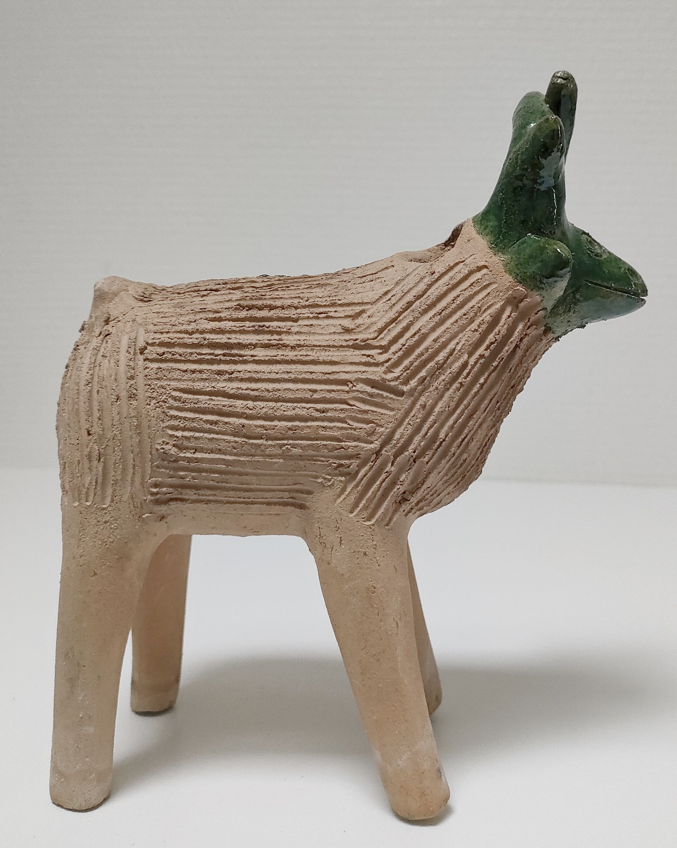 Vase picnic zoomorphic cow ceramic 70s
