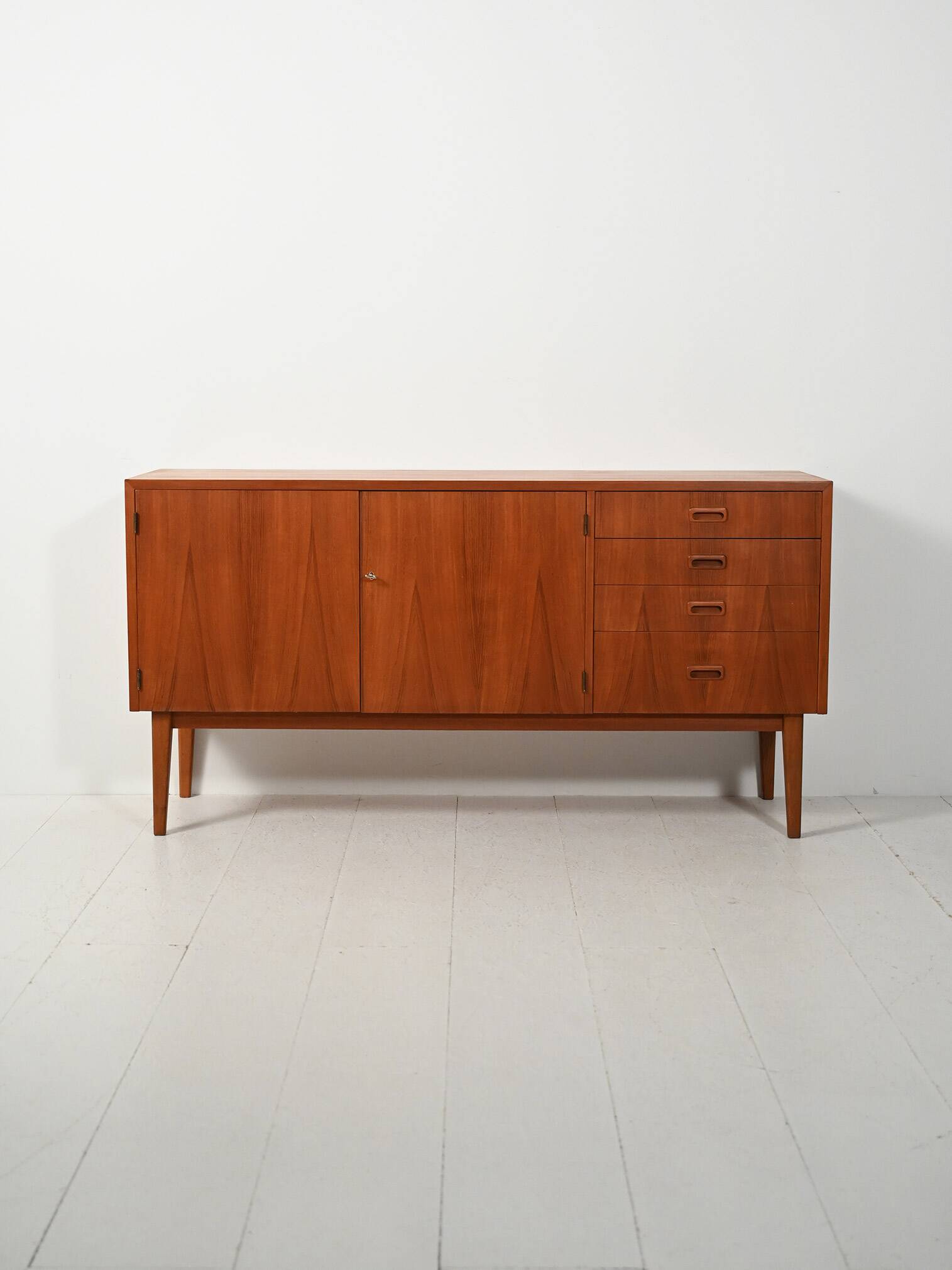 Early-1960s Scandinavian teak sideboard with drawers